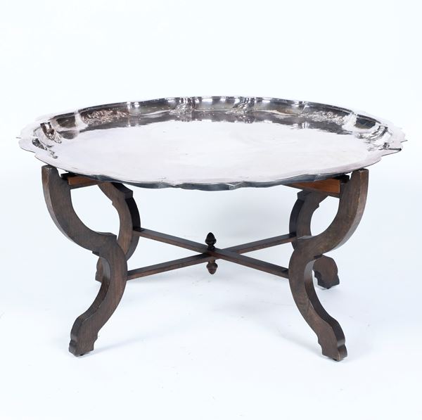 Grande vassoio in metallo argentato