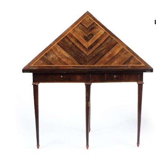 Tavolino da gioco lastronato. XIX secolo  - Auction Antiquariato - Cambi Casa d'Aste