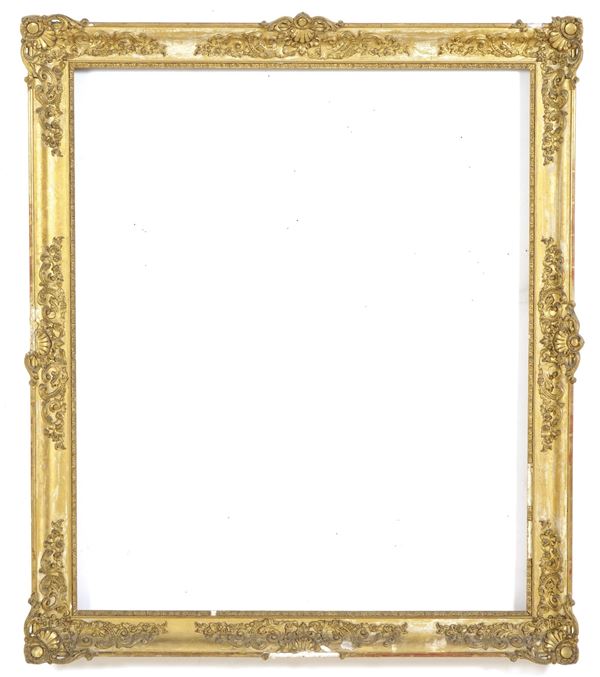 Grande cornice in legno e pastiglia. XIX-XX secolo