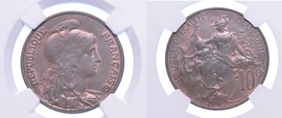 Francia. Troisieme Republique, 1870-1940. 10 Centimes 1913.