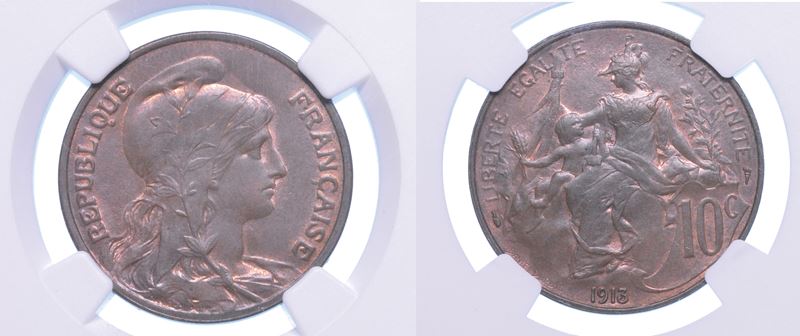 FRANCIA. TROISIEME REPUBLIQUE, 1870-1940. 10 Centimes 1913.  - Auction Numismatics - I - Cambi Casa d'Aste