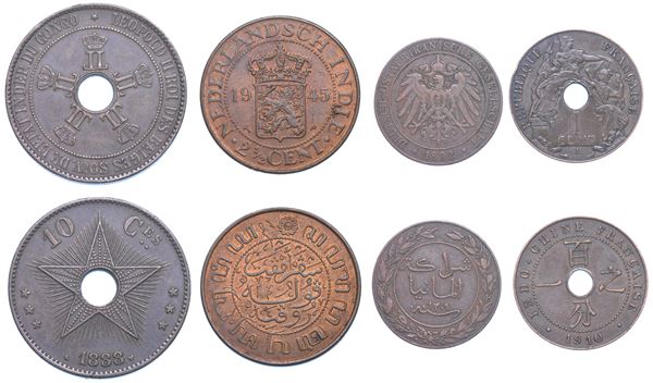 COLONIE EUROPEE. Lotto di quattro monete.