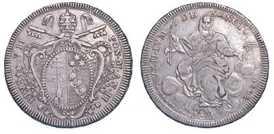 Stato Pontificio. Pio VII, 1800-1823. Scudo 1802/a. II.