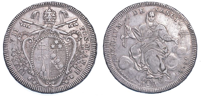 STATO PONTIFICIO. PIO VII, 1800-1823. Scudo 1802/A. II.  - Asta Numismatica - I - Cambi Casa d'Aste