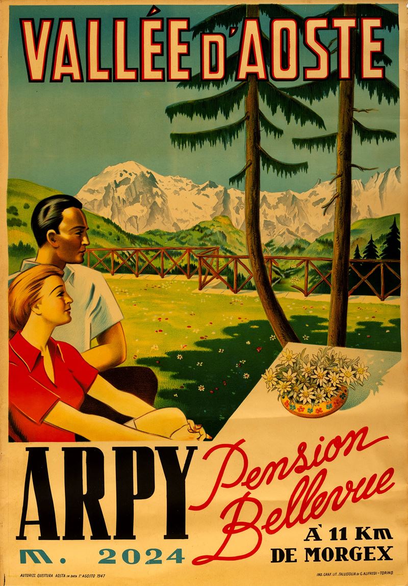 Anonimo : Arpy - Valle D’Aosta  - Auction Vintage Posters and Collectible - Cambi Casa d'Aste