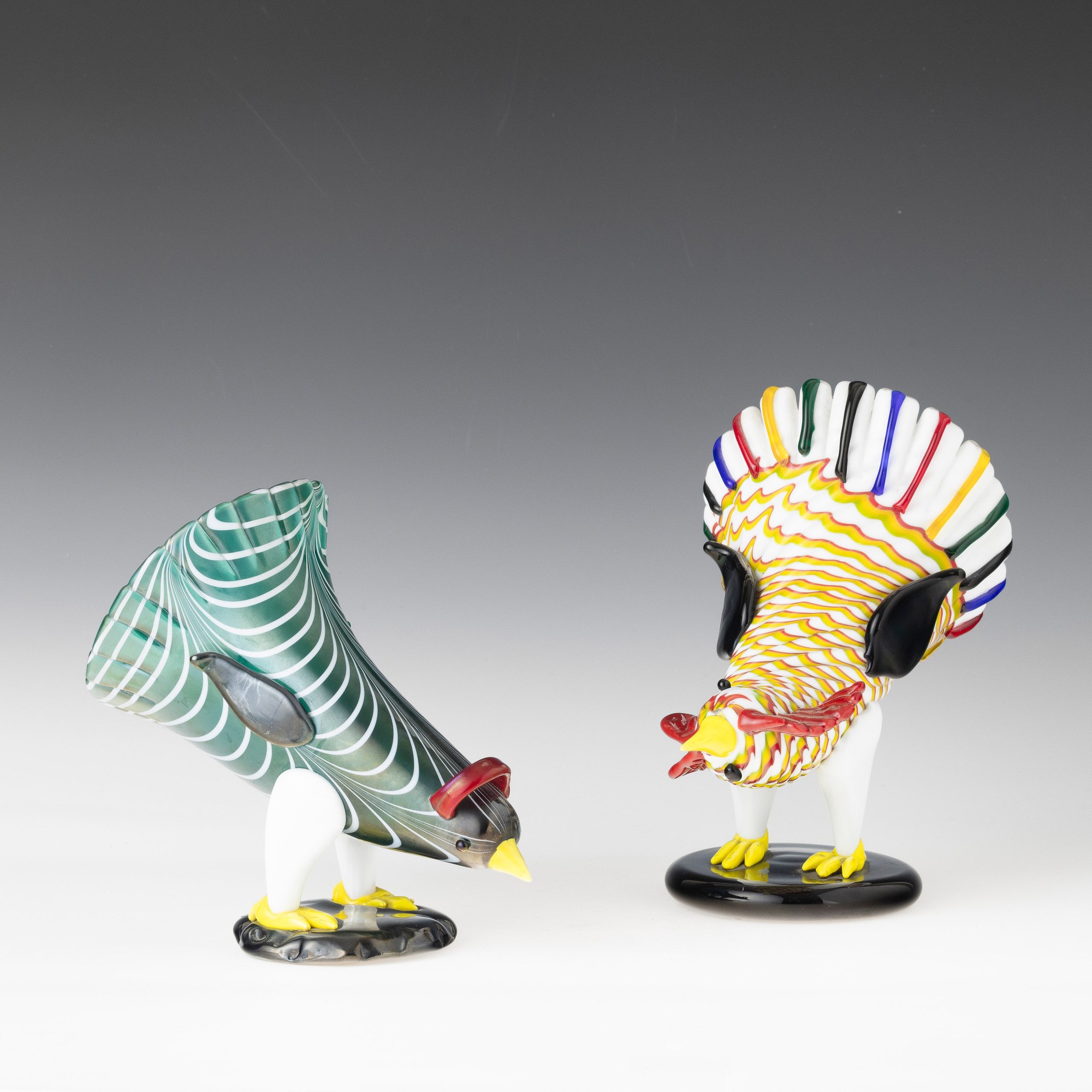 Fulvio Bianconi - Venini, Murano 1993 Gallo e Gallina