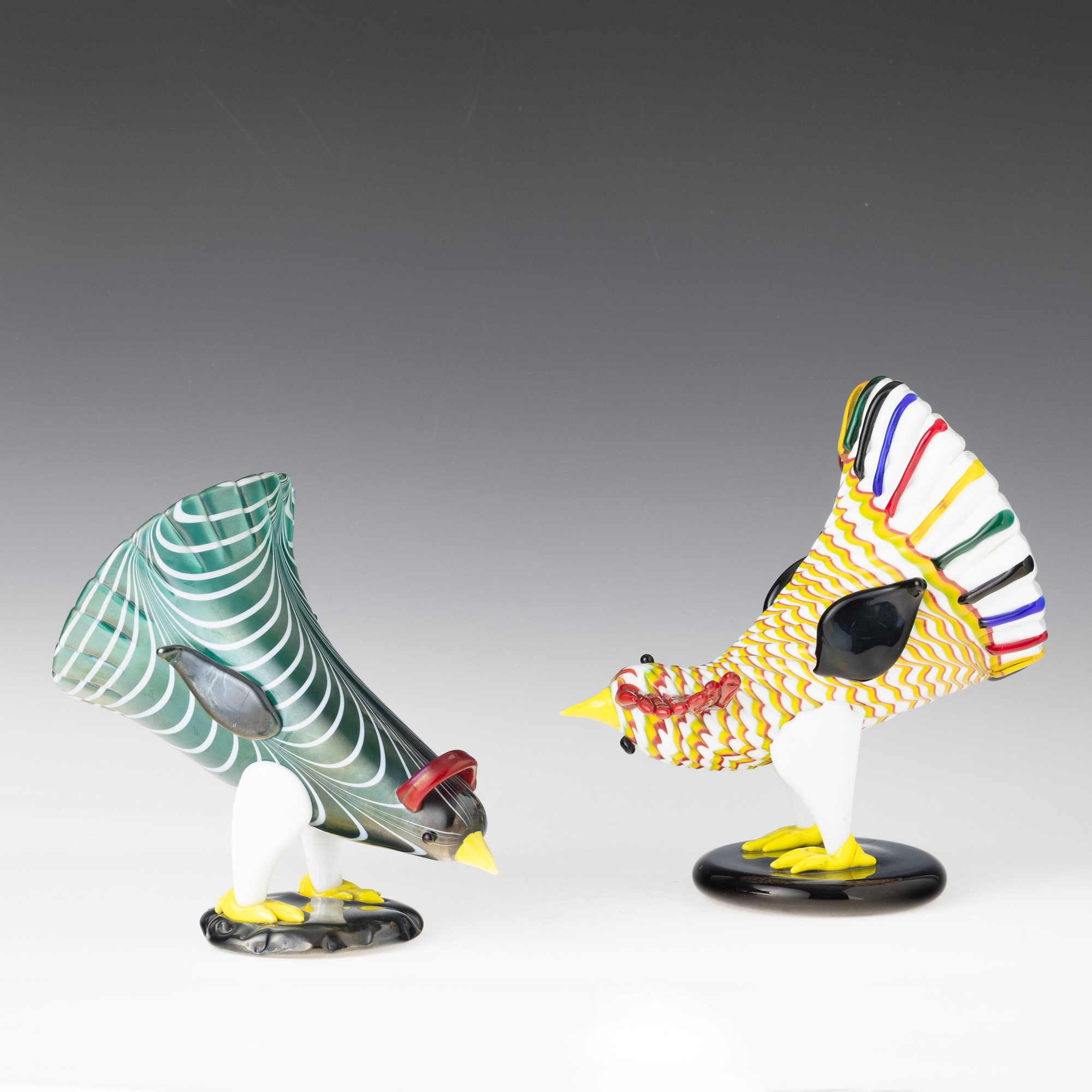 Fulvio Bianconi - Venini, Murano 1993 Gallo e Gallina