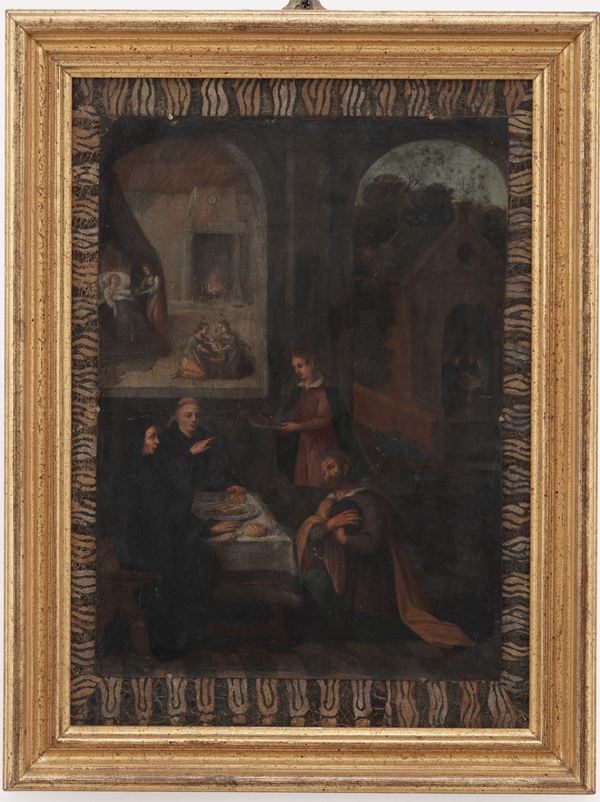 Scuola del XVIII secolo La mensa dei frati