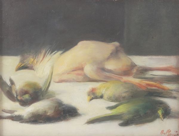 Alessandro Pomi - Natura morta con cacciagione