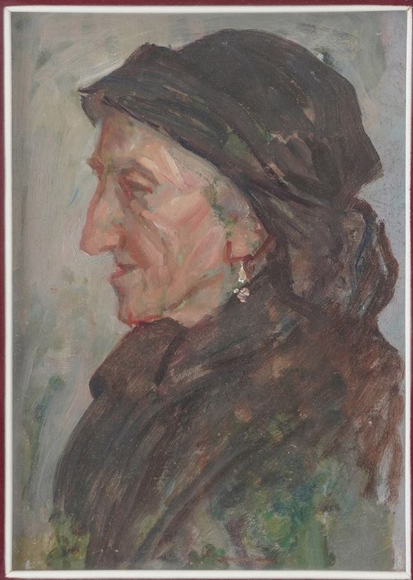 Anonimo del XIX-XX secolo Ritratto di anziana