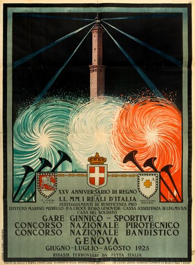 Gare Ginnico - Sportive. Concorso Nazionale Pirotecnico e Bandistico - Genova