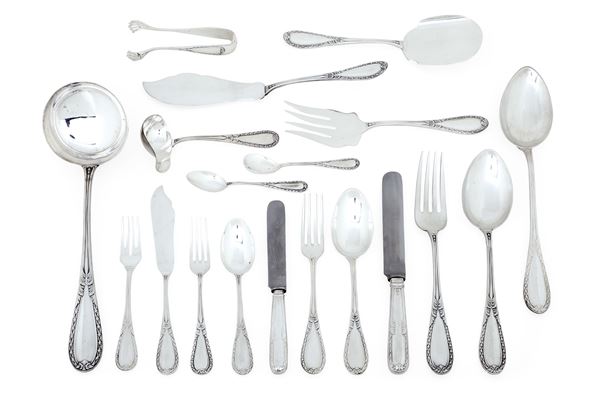 Servizio di posate. Argenteria italiana del XX secolo, argentiere Cesa, Alessandria