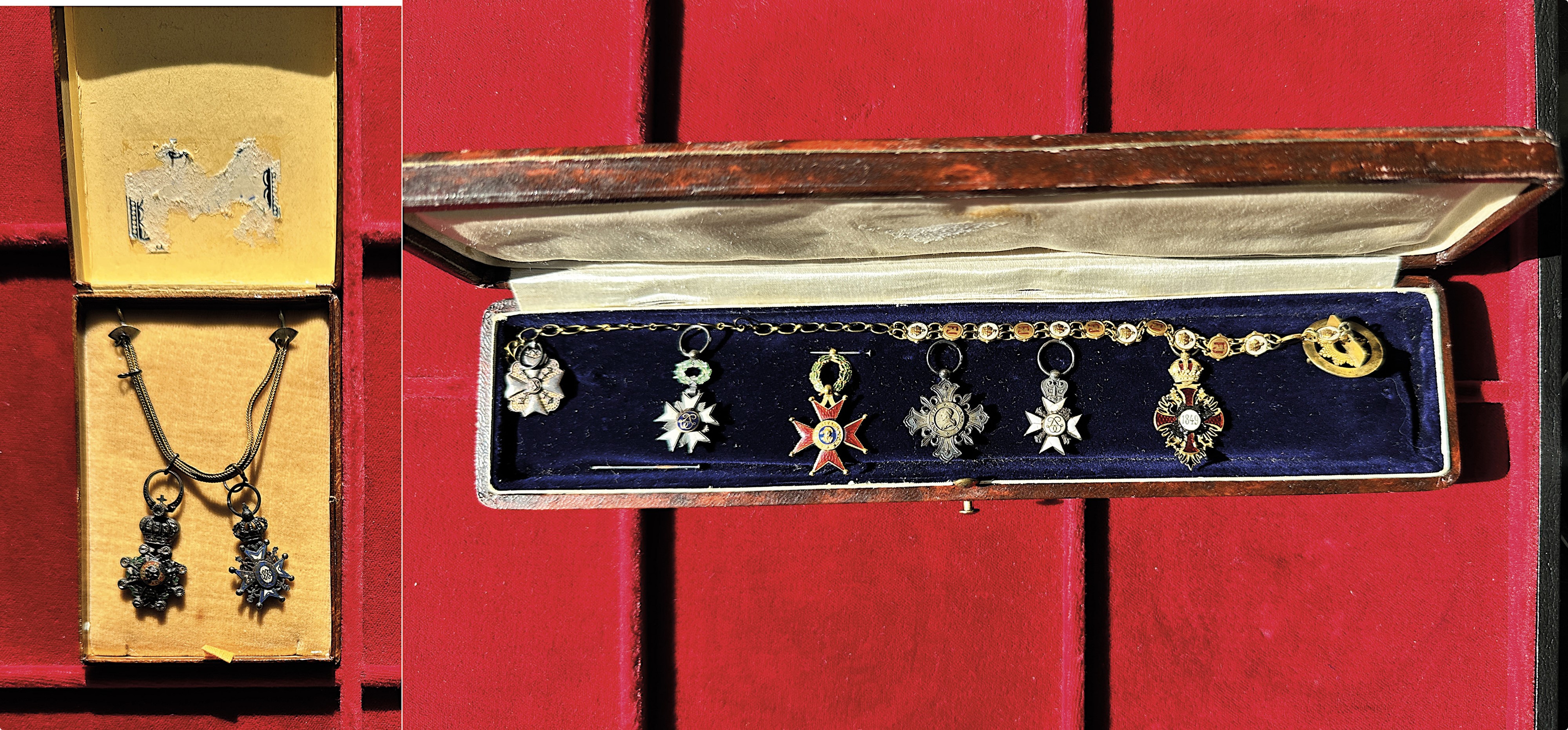 Varie. Lotto di una Parure di Miniature, Sei Decorazioni e Due Mignon.