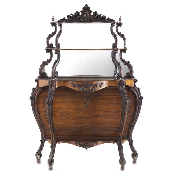 Etagere in legno scolpito. XIX secolo