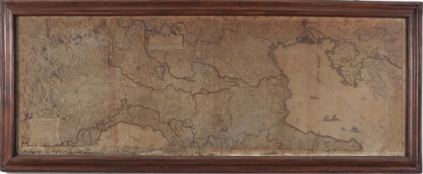 Cartina geografica raffigurante il delta del Po