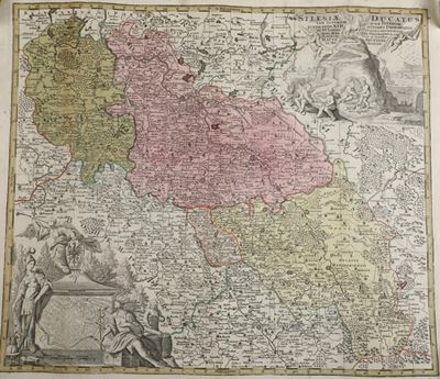 Matthäus Seutter Cinque Carte Geografiche Differenti, Riproducenti per lo Più Territori delle Pro...