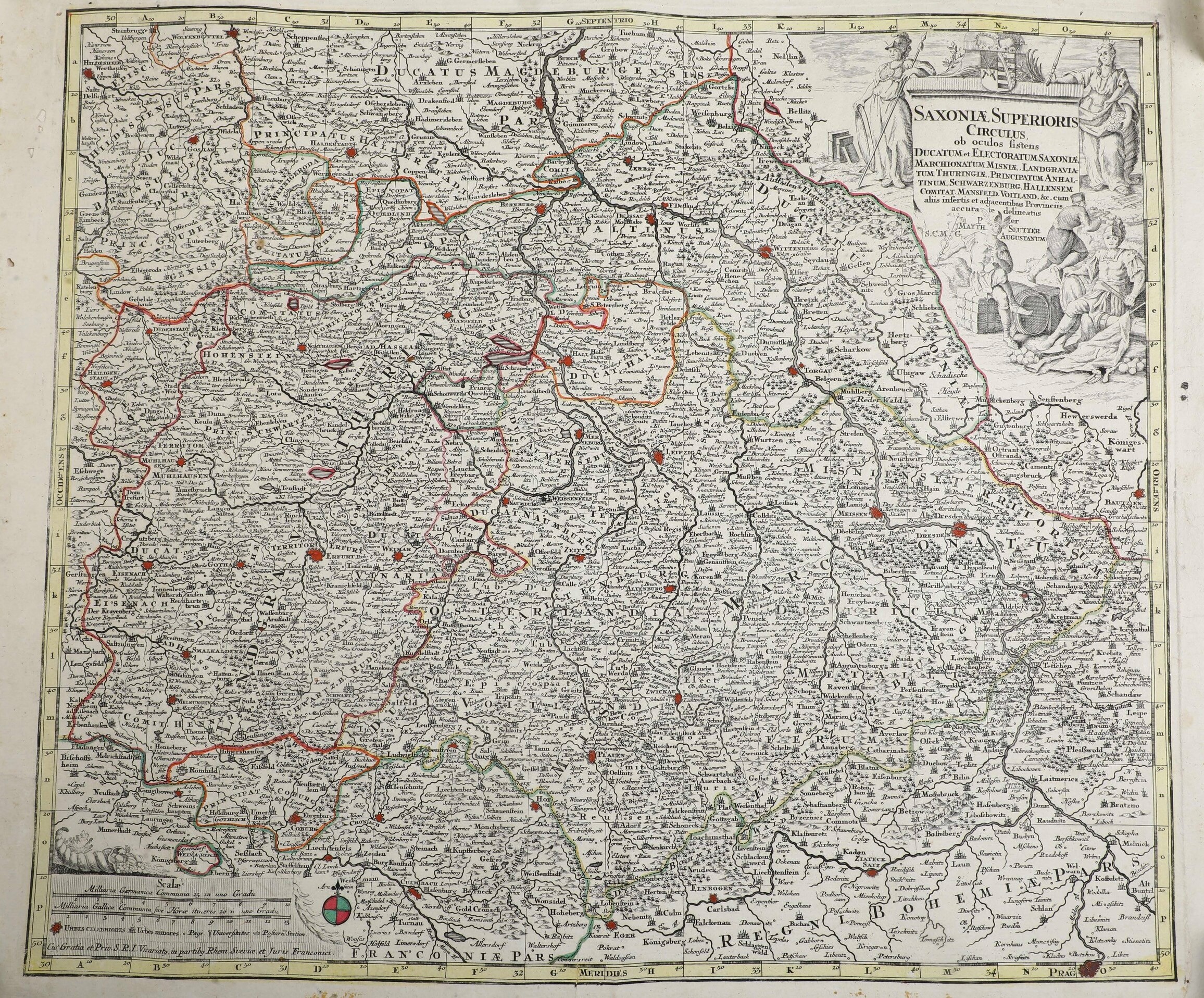 Matthäus Seutter Cinque Carte Geografiche Differenti, Riproducenti per lo Più Territori delle Pro...