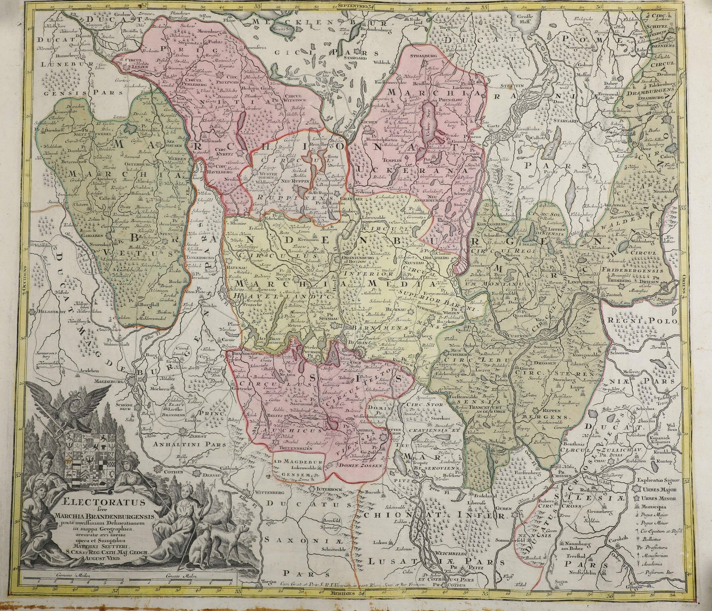 Matthäus Seutter Cinque Carte Geografiche Differenti, Riproducenti per lo Più Territori delle Pro...
