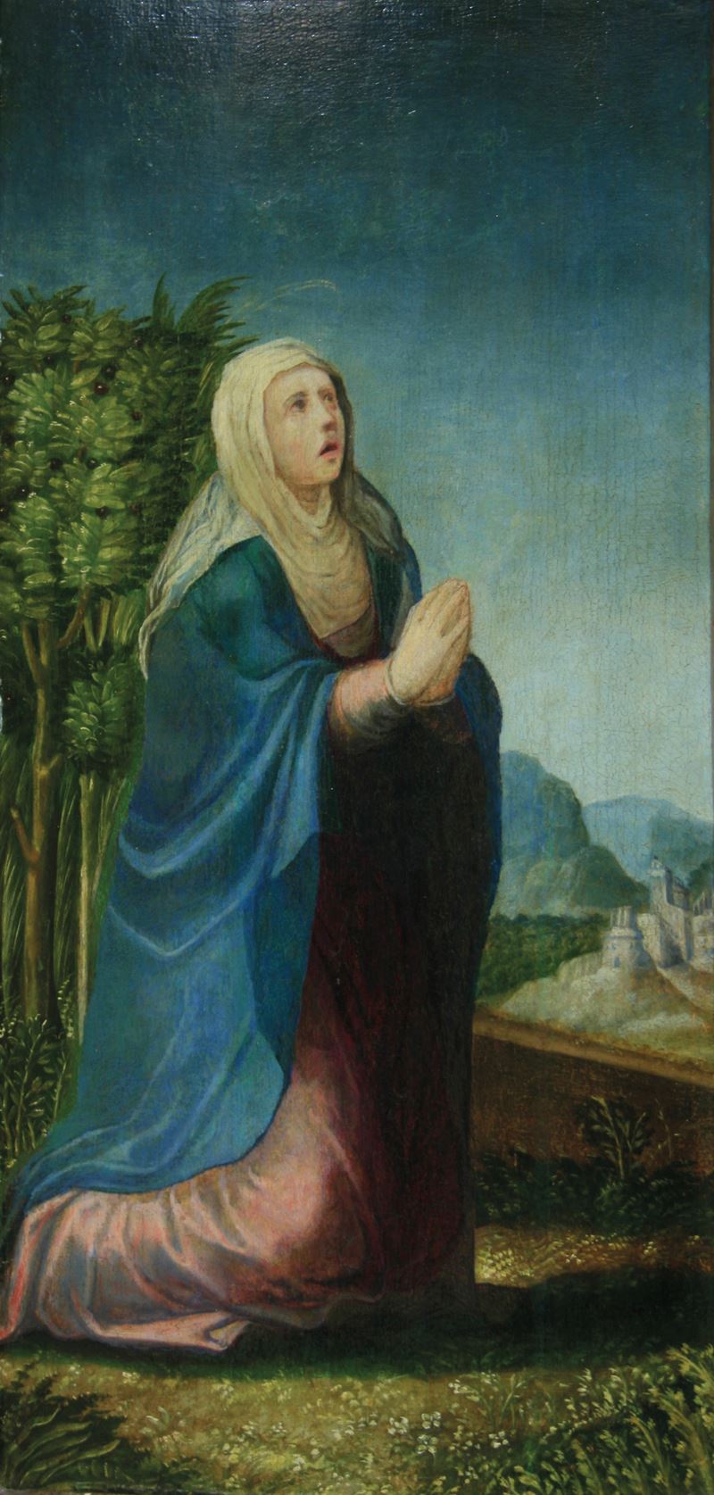 Simon de Vos : Santa in preghiera  - olio su tavola - Auction Old Paintings - Cambi Casa d'Aste