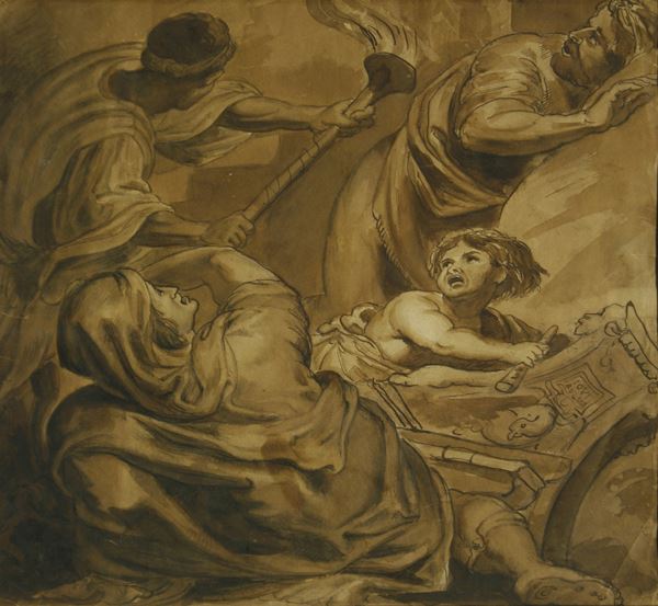 Scuola del XVIII secolo Scena biblica