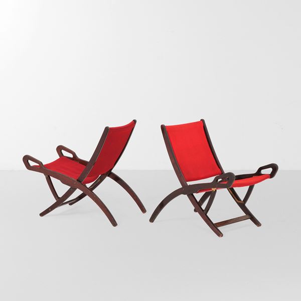 Gio Ponti - Due poltrone pieghevoli mod. Ninfea