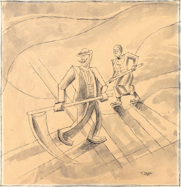 Fortunato Depero - Fienagione a Serrada