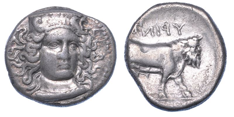 CAMPANIA - HYRIA. Didracma, 405-385 a.C.  - Asta Numismatica - I - Cambi Casa d'Aste