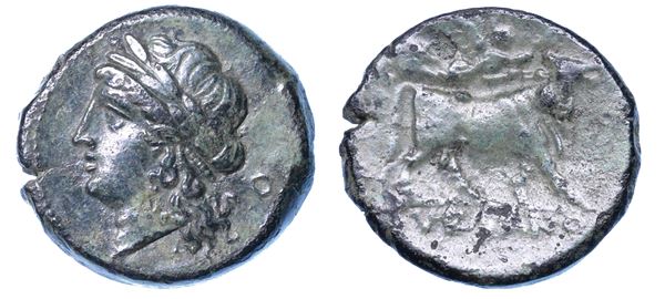 CAMPANIA - NEAPOLIS. Bronzo, 275-250 a.C.