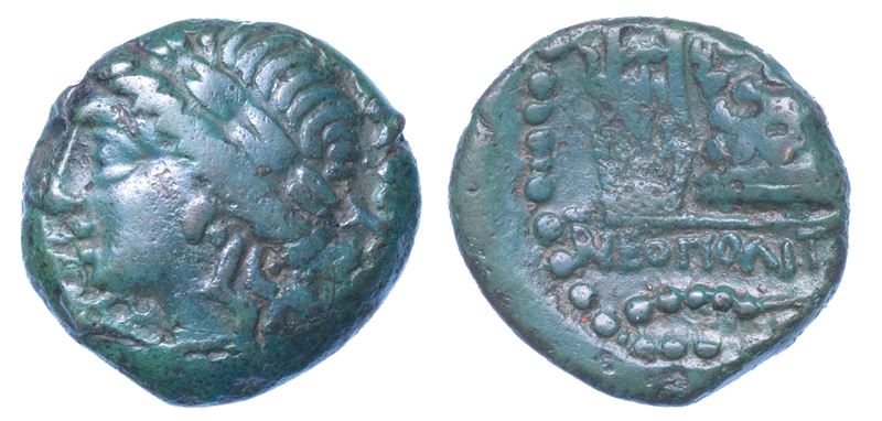 CAMPANIA - NEAPOLIS. Bronzo, 250-225 a.C.  - Asta Numismatica - I - Cambi Casa d'Aste