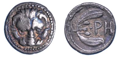 Bruttium - Rhegium. Obolo, 415/410-387 a.C.