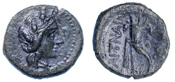 SICILIA - AITNA. Sestante, 210-150 a.C.