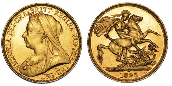 REGNO UNITO. VICTORIA, 1837-1901. 2 Pounds 1893.