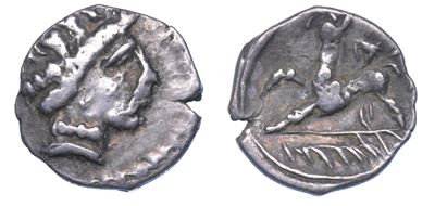 Gallia Cisalpina - Cenomani. Obolo, 150-100 a.C.