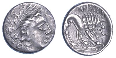 Celti Occidentali - Nord Italia (territorio Insubrico-cisalpina). Dracma, Terzo Quarto del II Sec...