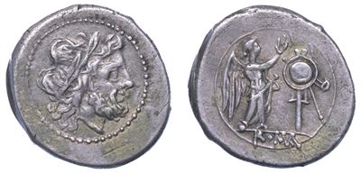 Repubblica Romana - Anonime. Vittoriato, 211-208 a.C.