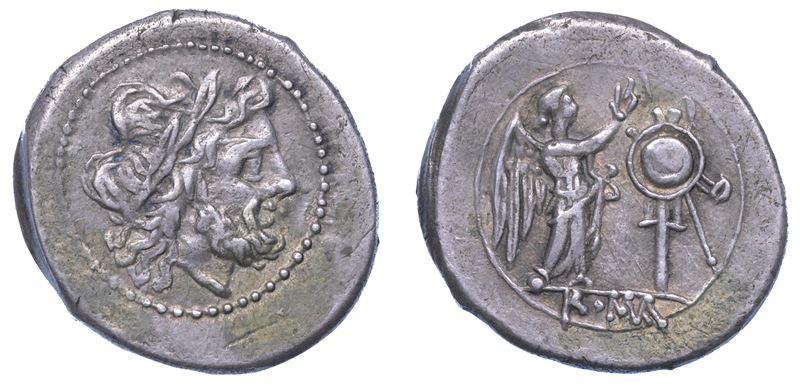 REPUBBLICA ROMANA - ANONIME. Vittoriato, 211-208 a.C.  - Asta Numismatica - I - Cambi Casa d'Aste