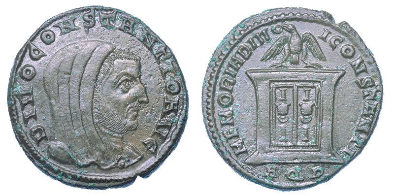 DIVO COSTANZO I, + 306. Follis, anni 307-310. Aquileia.  - Asta Numismatica - I - Cambi Casa d'Aste