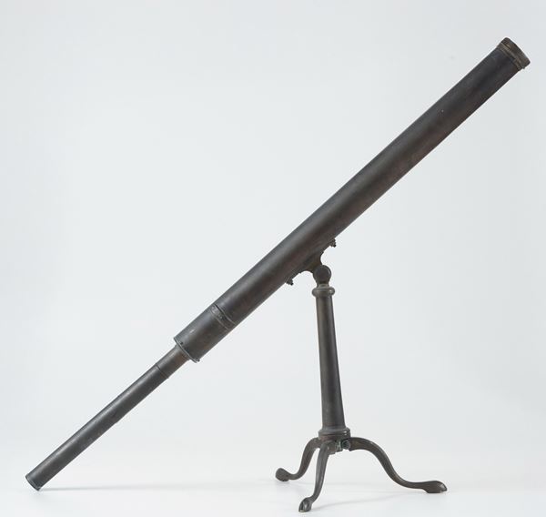 Cannocchiale in ottone con trespolo