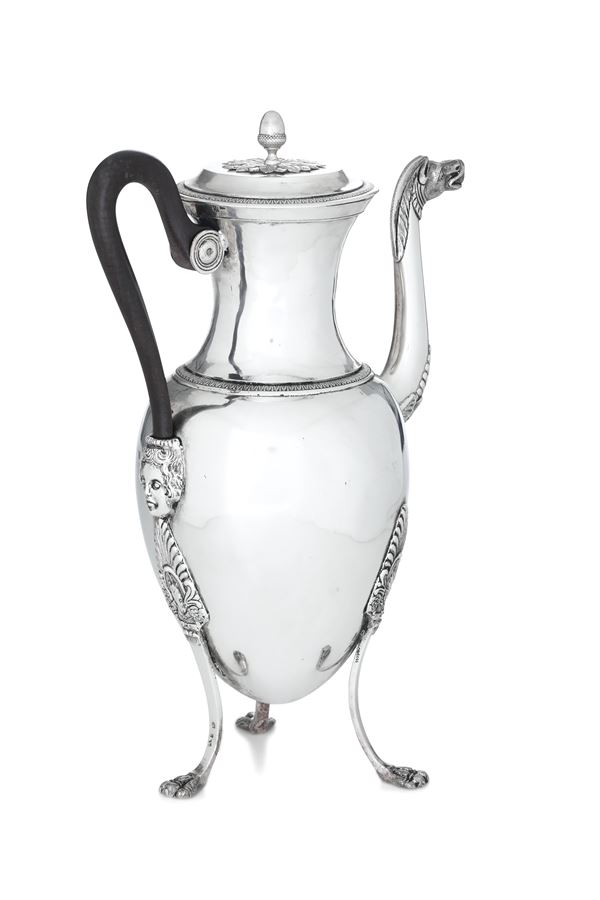 Genova inizi XIX secolo. Punzone della "Torretta" cn datario (1)823 Caffettiera