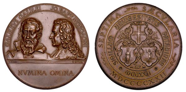 PADOVA. UNIVERSITA' DI PADOVA. DURANTE VITTORIO EMANUELE III, 1900-1946. Medaglia in bronzo 1922.