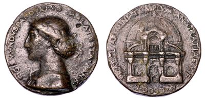 Rimini. Sigismondo Pandolfo Malatesta, Signore di Rimini e Fano, 1417-1468. Medaglia in Bronzo 14...