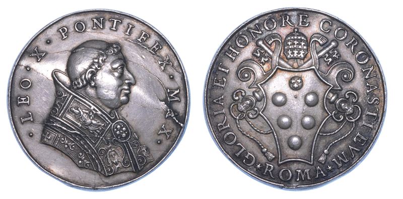 STATO PONTIFICIO. LEONE X (Giovanni de' Medici), 1513-1521. Medaglia di restituzione. Elezione al pontificato.  - Auction Numismatics - Medals and popes - II - Cambi Casa d'Aste