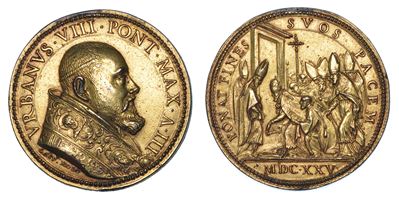 Stato Pontificio. Urbano VIII (maffeo Barberini di Firenze), 1623-1644. Medaglia in Bronzo Dorato...