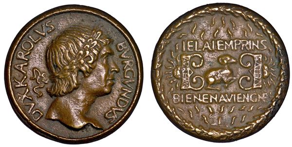 PAESI BASSI MERIDIONALI. CARLO IL TEMERARIO (duca di Borgogna), 1467-1477. Medaglia in bronzo (1474).
