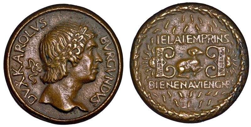 PAESI BASSI MERIDIONALI. CARLO IL TEMERARIO (duca di Borgogna), 1467-1477. Medaglia in bronzo (1474).  - Auction Numismatics - Medals and popes - II - Cambi Casa d'Aste