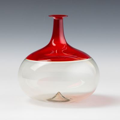 Vaso Murano “Bolle” in vetro soffiato a incalmo