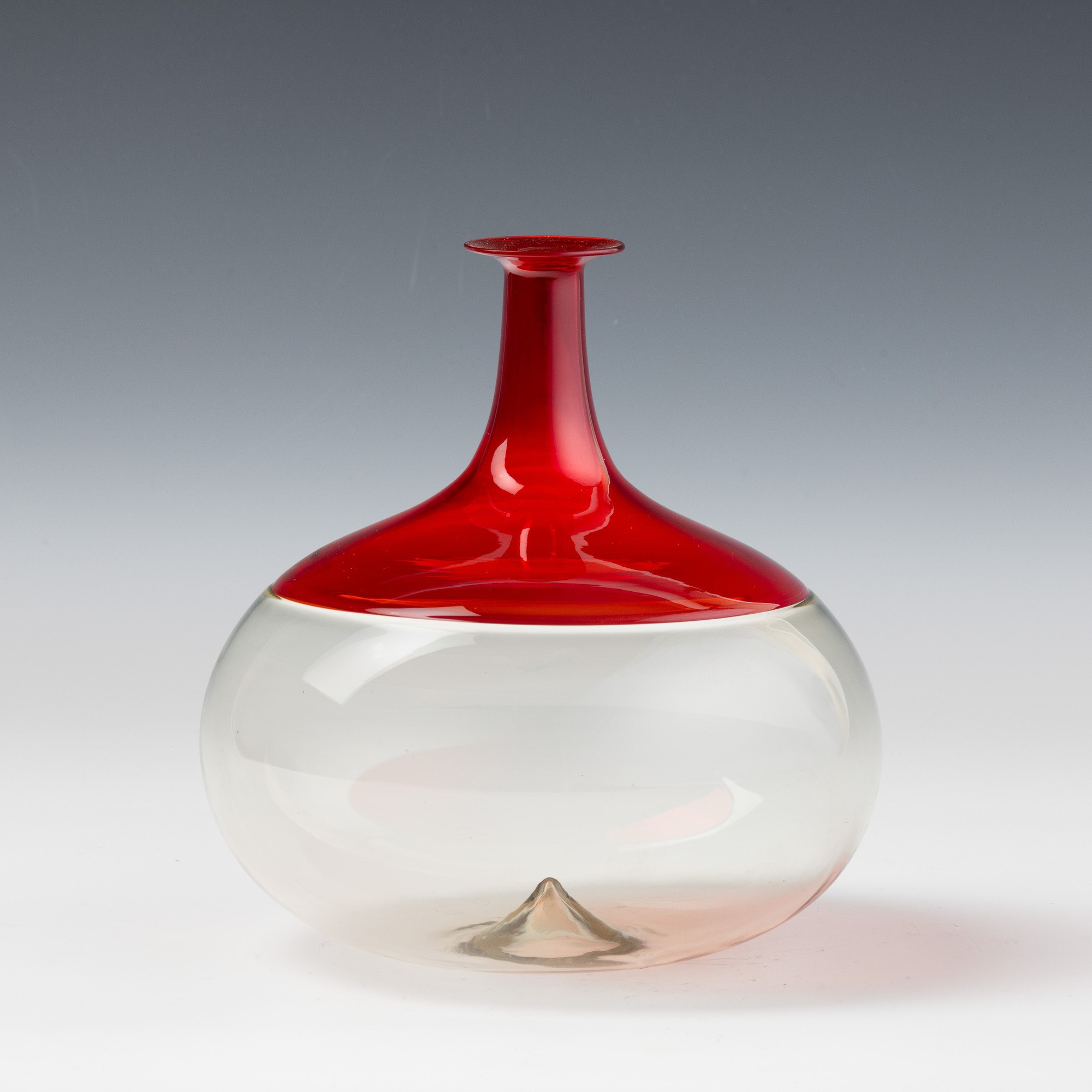 Tapio Wirkkala - Vaso Murano “Bolle” in vetro soffiato a incalmo