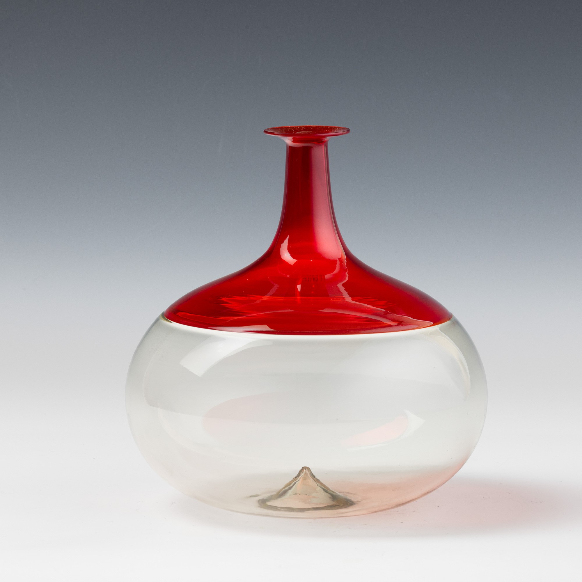 Tapio Wirkkala - Vaso Murano “Bolle” in vetro soffiato a incalmo