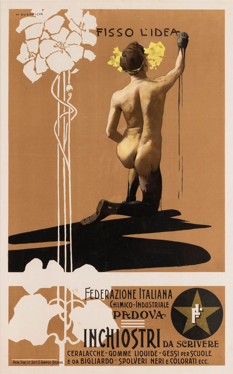 Marcello Dudovich : Federazione italiana inchiostri  - Auction Vintage Posters and Collectible - Cambi Casa d'Aste