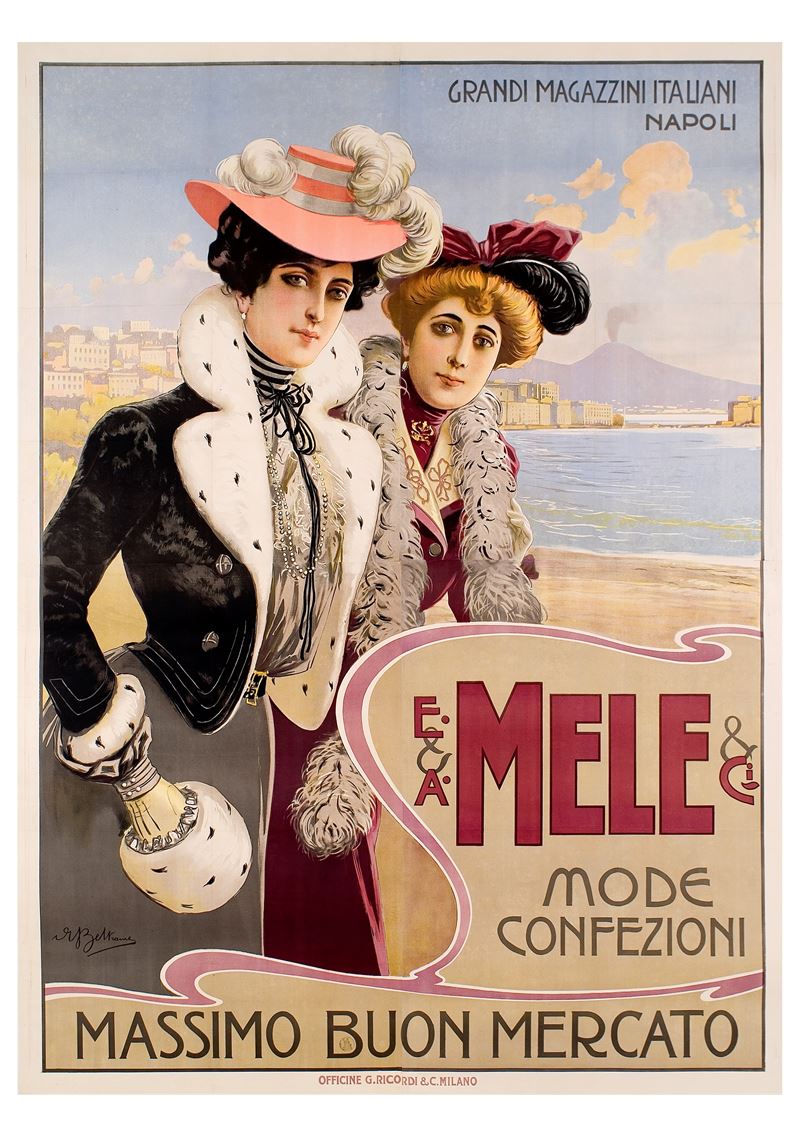 Achille Beltrame : Mele & C. Mode Confezioni  - Auction Vintage Posters and Collectible - Cambi Casa d'Aste